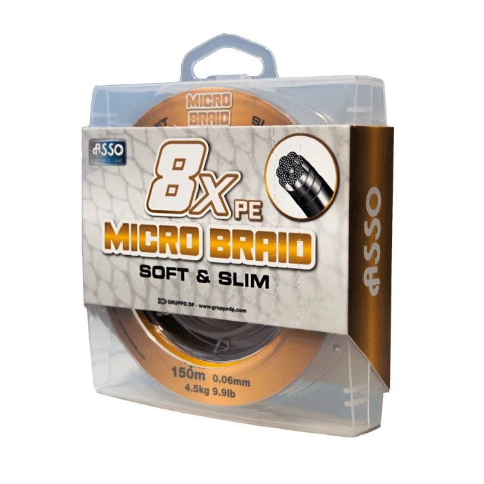 ASSO 8xPE Micro Braid 1x150 8x30DEN Brown 3 ASSO 8xPE Micro Braid 1x150 8x30DEN Brown