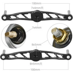 Gomexus Crank Double Handle -Angelgeschäft BS100A27BKGD2r 2