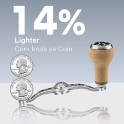 Gomexus 120mm Aluminium Handle With 27mm Cork Knob -Angelgeschäft BS120HCA27TBKr 3